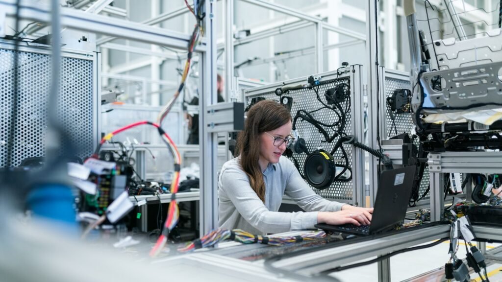 Candidate practicing for an AI-assessed video interview in 2026