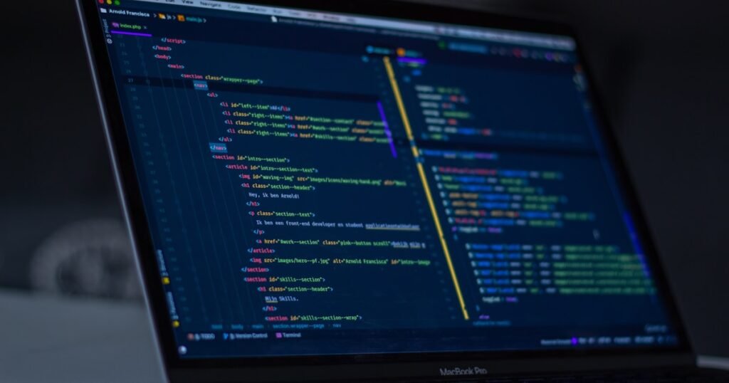 System design interview preparation on a laptop screen