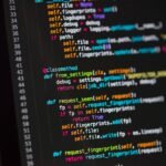 Programming code displayed on a computer screen representing coding interview preparation