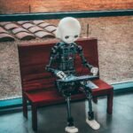 AI technology concept with digital brain
