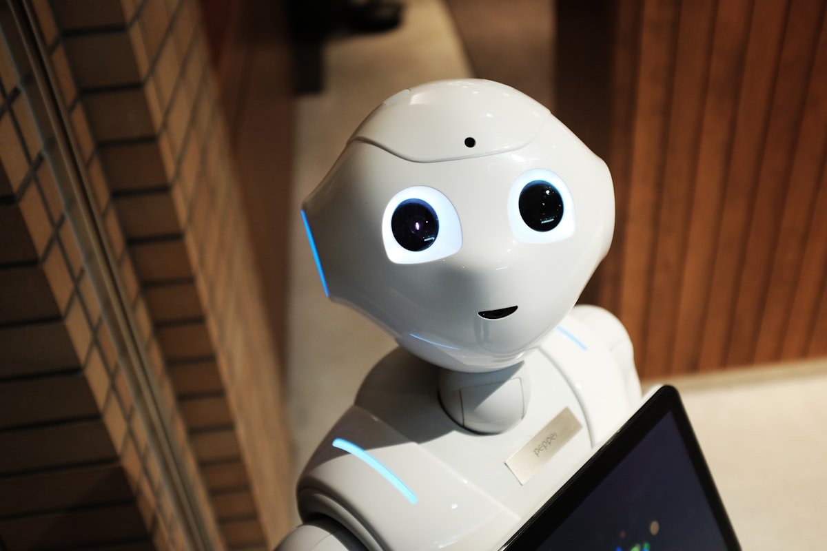 Robot representing AI future