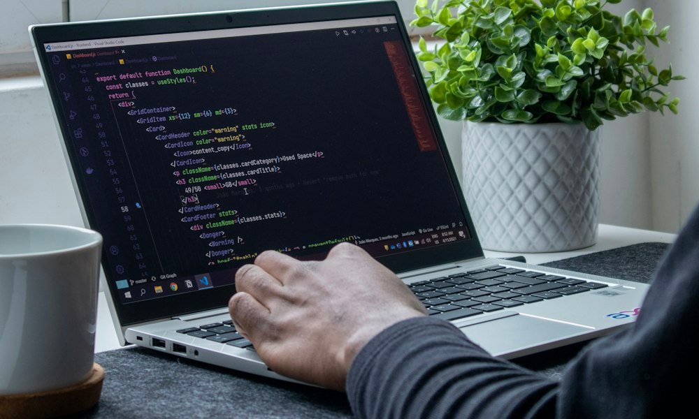 Developer working through a structured interview preparation plan on a laptop