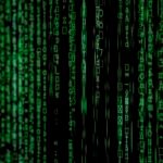 Green binary code matrix representing bit manipulation