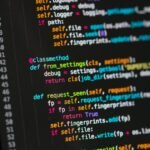 Source code on a monitor representing the prefix sum pattern for coding interviews